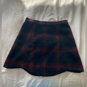 Urban Outfitters plaid fleece skirt
